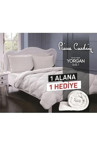 Pierre Cardin 458647445 Mikrofiber Çift Kişilik Yorgan 2'li Beyaz
