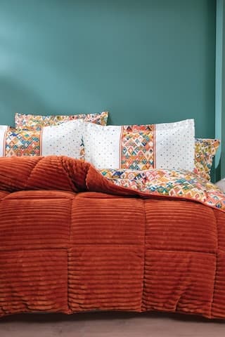 Yataş Bedding Diamond Çift Kişilik Triola Set Turuncu