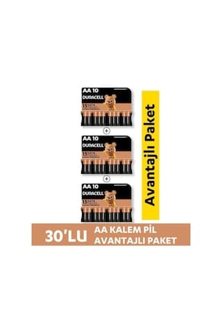 Duracell LR6/MN1500 AA Kalem Pil 10 x 3'lü