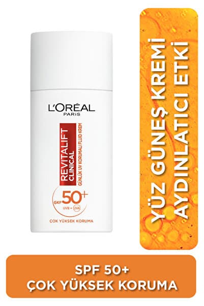 Revitalift Clinical SPF 50+ Günlük Yüksek UV Korumalı Yüz Güneş Kremi 50ml