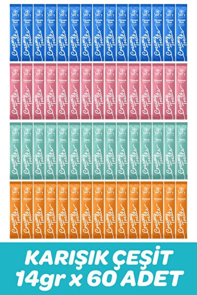 Karışık Çeşitli Krema Kedi Ödül Maması 14gr (60 Adet)
