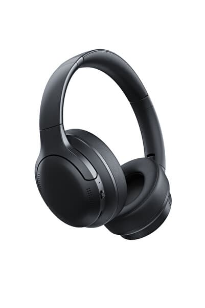 Bass BH1Lite ENC 80 saat çalma süresi BT:6.0 Kablosuz Kulak Üstü Kulaklık Siyah