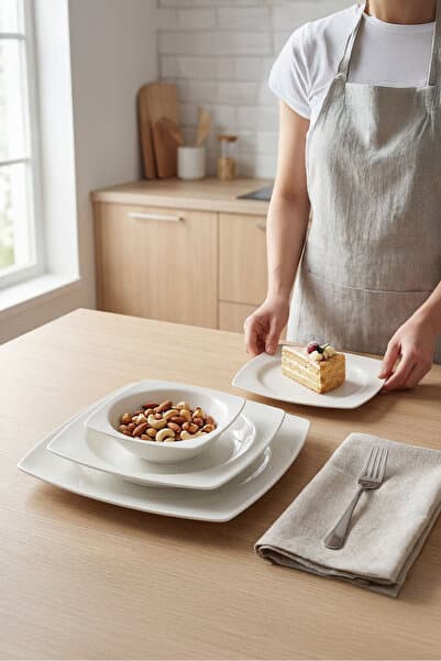 Caroline 24 Parça Yemek Takımı Sade