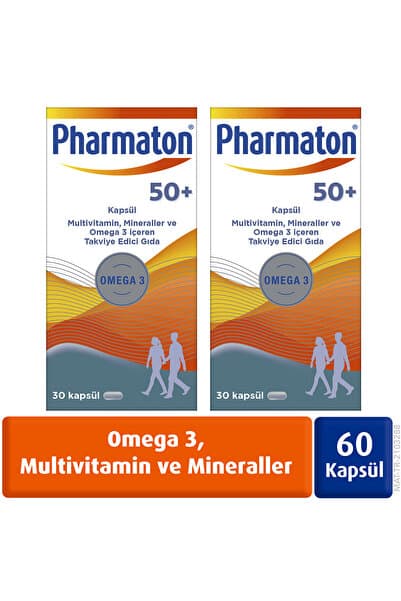 50 Plus 30 Kapsül Omega 3, Multivitamin ve Mineraller 2'li Avantaj Paketi