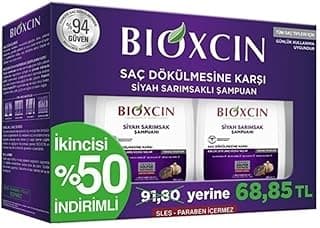 Bioxcin Siyah Sarımsak Şampuanı, Tüm Saç Tipleri İçin, 300 ml, İkincisi%50 İndirimli, Kofre